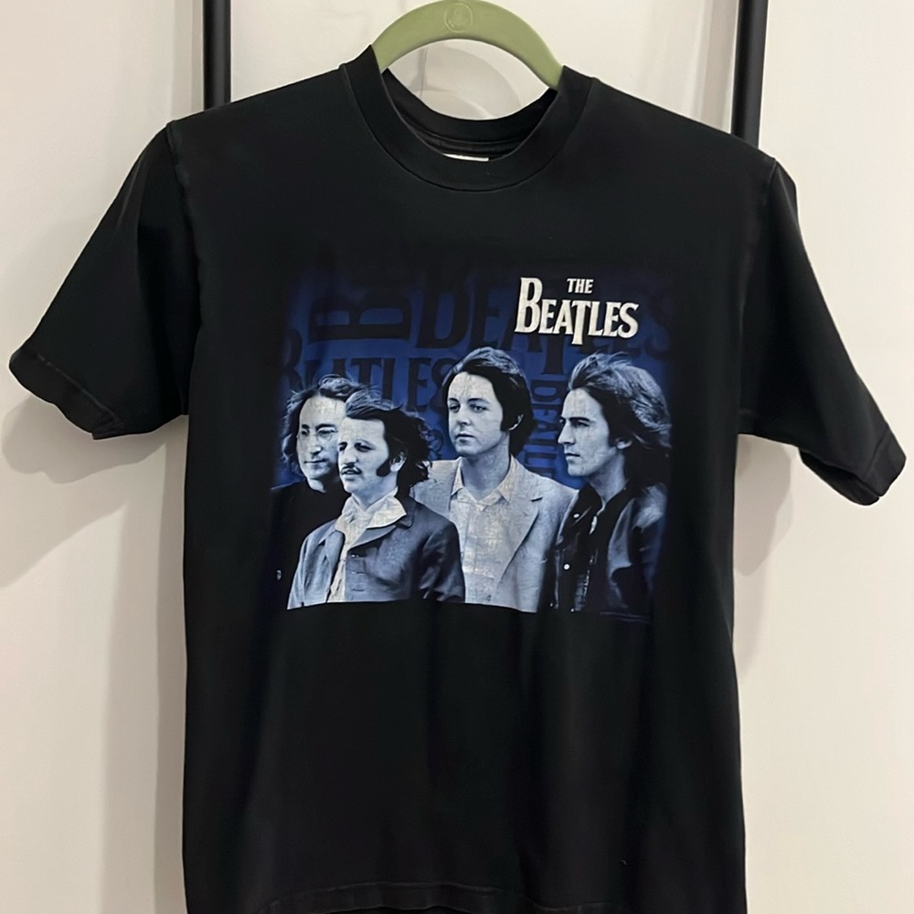Vintage 2002 Beatles Apple Corps Graphic T-Shirt Adult S Black